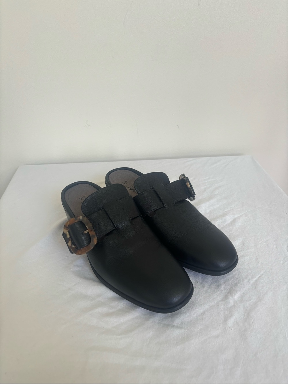 Naot Choice Mule Black Leather Size 9 Eu40 Womens